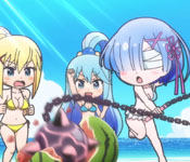 blindfolded water melon smash beach game